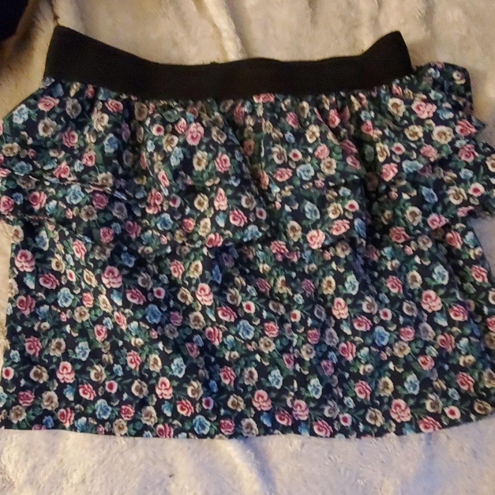 Layered floral skirt